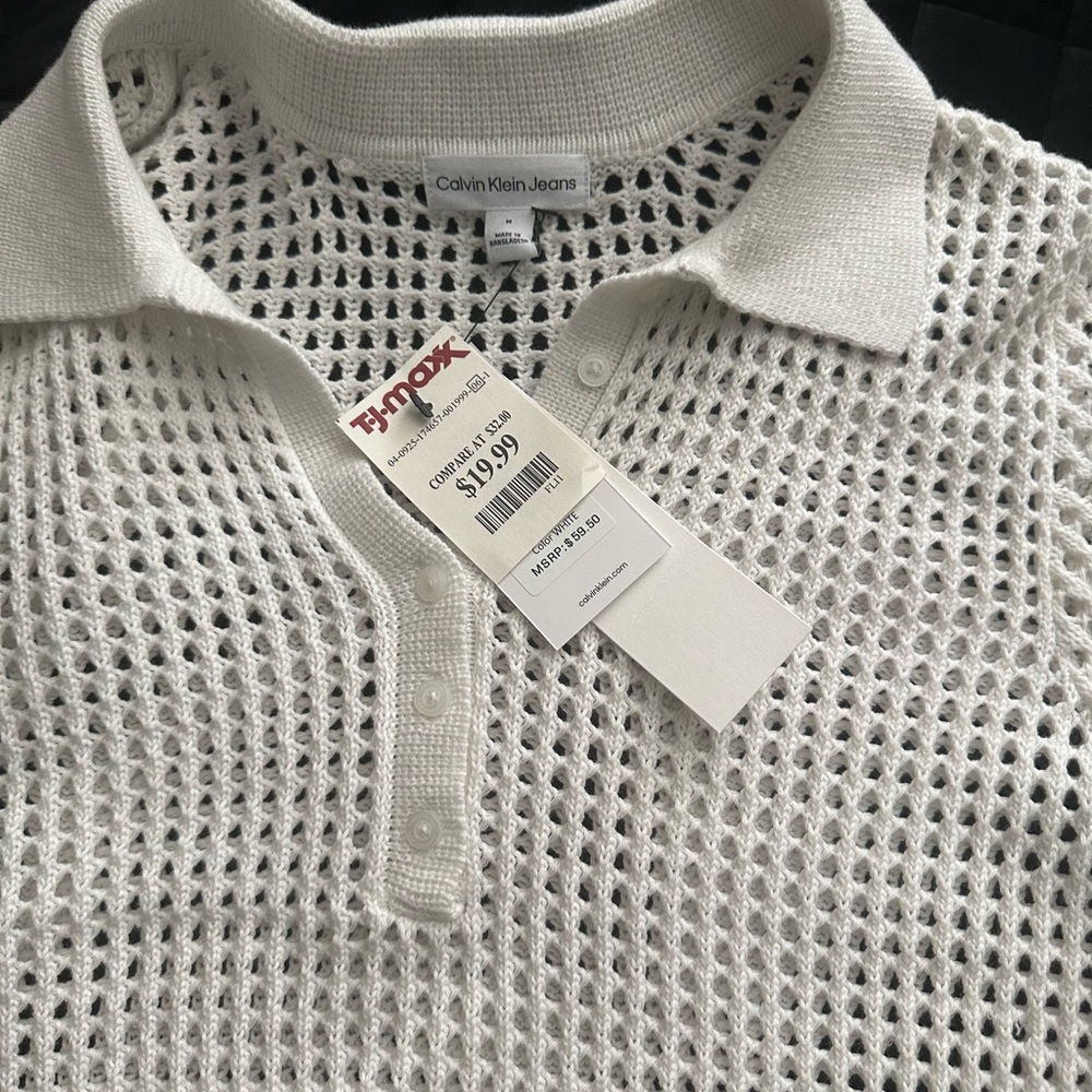 Calvin Klein Jeans White Knit Top